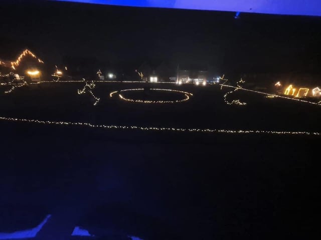 Residents in Countess Manor, Moulton put lights up in the green spaces to bring some festive cheer to the residents.
