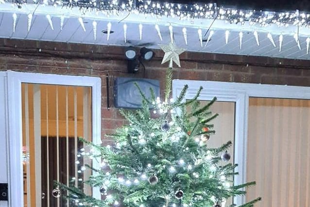 This photo of a beautifully lit Christmas tree was sent in by Jess Bird.
