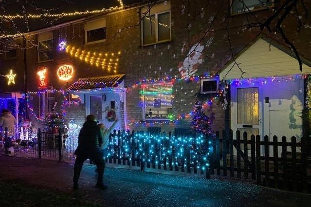 Lou Merritt was particularly impressed with these lit up houses in The Dell, Peterborough