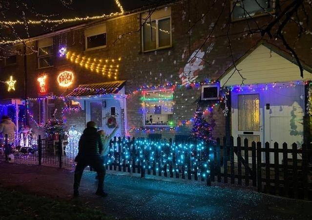 Lou Merritt was particularly impressed with these lit up houses in The Dell, Peterborough