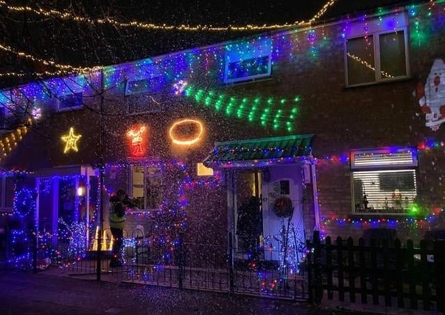 Lou Merritt was particularly impressed with these lit up houses in The Dell, Peterborough