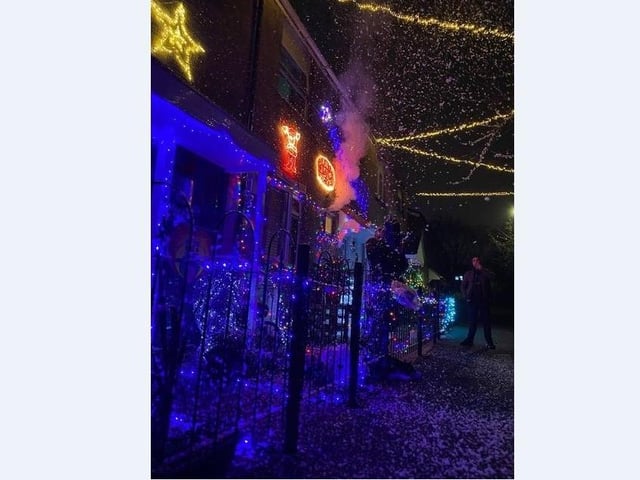 Lou Merritt was particularly impressed with these lit up houses in The Dell, Peterborough