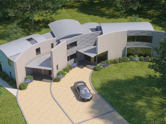 This brand new contemporary build in Finedon is set to be complete for Spring 2021. It includes five bedrooms, an open plan kitchen, a study, a studio, three bathrooms and two acres of gardens - there is also underfloor heating to the ground floor.