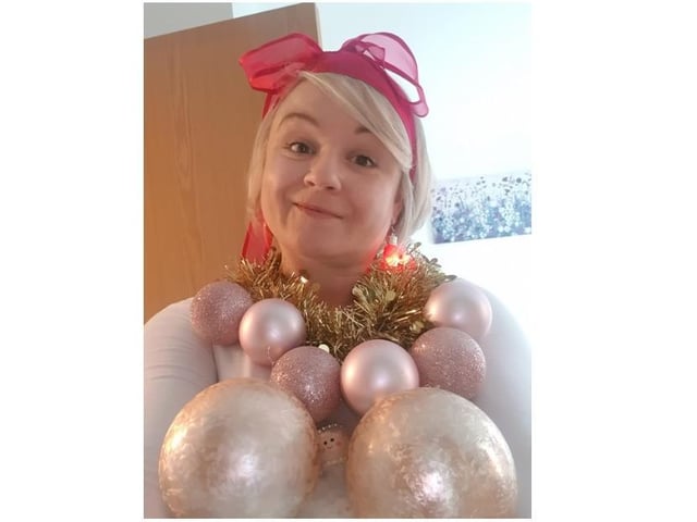 Sonia Owens-Moir created this spectacular jumper for a competition at work - the winner got Christmas Eve off work!