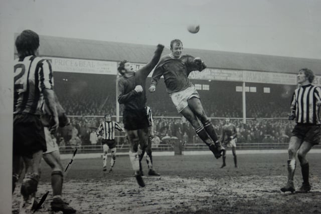 8-1 v Oldham, home, Division Four, 1969. Posh scored eight goals at home for the first time thanks to four goals from Jim Hall (pictured), a hat-trick from Peter Price and one from Bobby Moss.