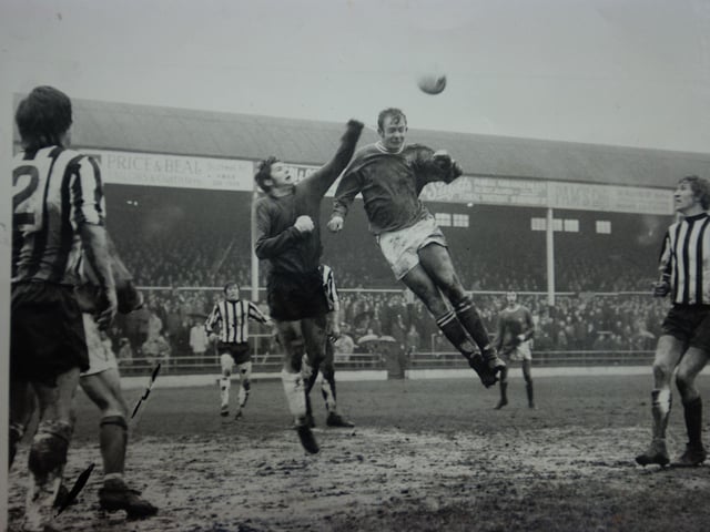 8-1 v Oldham, home, Division Four, 1969. Posh scored eight goals at home for the first time thanks to four goals from Jim Hall (pictured), a hat-trick from Peter Price and one from Bobby Moss.