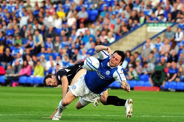 7-1 v Ipswich, home, Championship, 2011. Ipswich scored first, but they were 4-1 down at the break and they were down to nine men early in the second-half. Lee Tomlin (3), Grant McCann (2) and Paul Taylor (2) scored the goals. Tomlin is pictured winning Posh a penalty in the game.