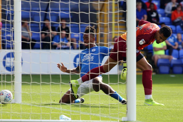 6-0 v Rochdale, home, League One 2019. Posh romped home last season scoring some brilliant goals.  Ivan Toney (pictured) hit a hat-trick with Marcus Maddison scoring twice. Mo Eisa completed the scoring.