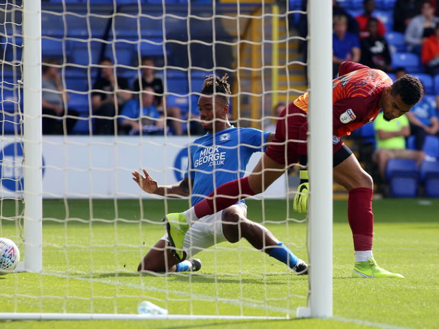 6-0 v Rochdale, home, League One 2019. Posh romped home last season scoring some brilliant goals.  Ivan Toney (pictured) hit a hat-trick with Marcus Maddison scoring twice. Mo Eisa completed the scoring.