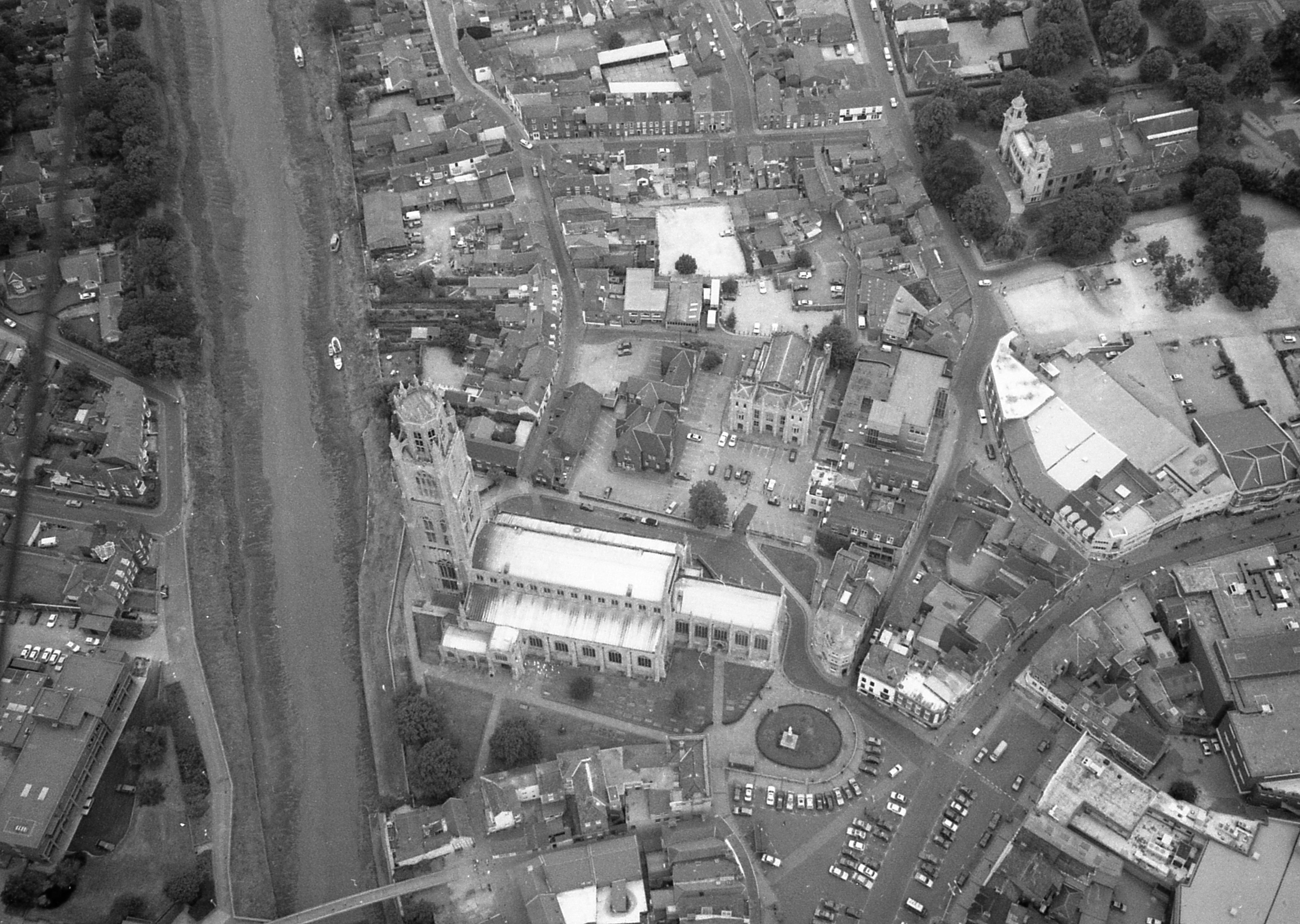 Looking down on Boston town centre as it was 25 years ago.