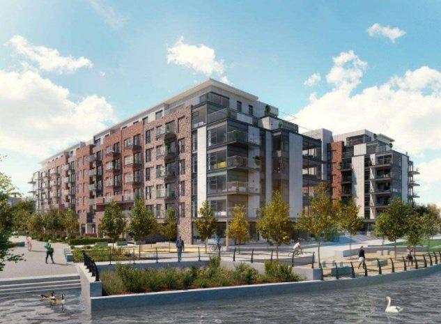 Planning consent for restaurant/café and drinking establishments on the ground floor of four detached residential apartment blocks. Photo: Savills