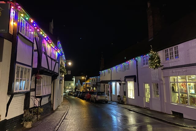 Christmas lights in Petworth town centre. Photo: Harsha Desai SUS-201216-131725001