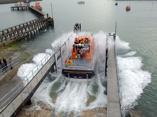 The arrival of Enid Collett at Shoreham RNLI Lifeboat Station on December 10, 2010. Picture: Gerald Thompson