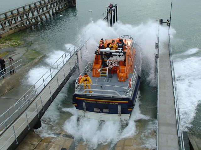 The arrival of Enid Collett at Shoreham RNLI Lifeboat Station on December 10, 2010. Picture: Gerald Thompson
