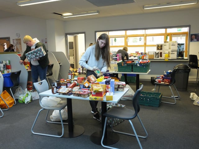 Students from Sir Robert Woodard Academy have prepared Christmas hampers