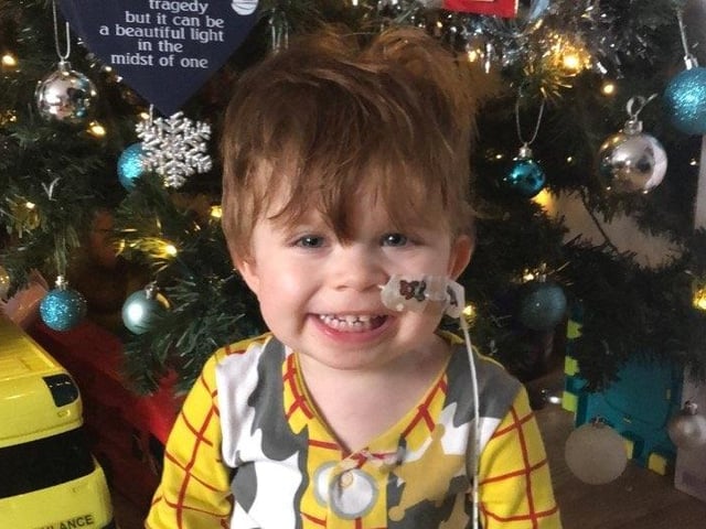 Liyttle Grayson is home for Christmas this year.