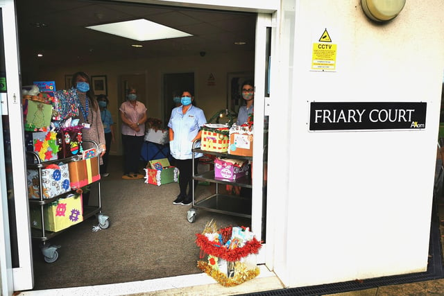 Christmas hampers delivered to Friary Court