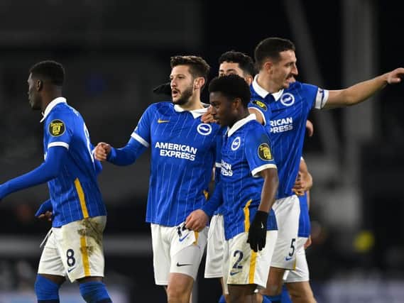 Brighton and Hove Albion were on top against Fulham at Craven Cottage