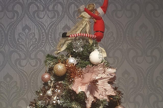 Laura Louise Smith from Littlehampton took this photo of her elf who has taken a shine to the Christmas tree fairy.