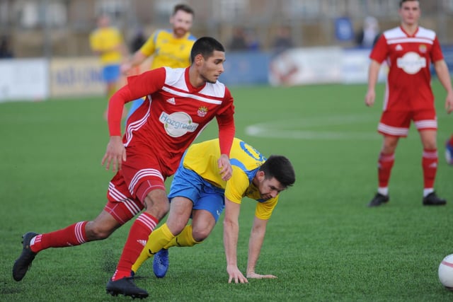 Action from Lancing's FA Vase win over North Greenford at Culver Road / Pictures: Stephen Goodger