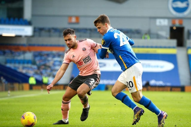 A very reliable performer for Brighton this season and once again a strong display from left wing back. Enjoyed a good tussle with Baldock and kept trying to provide crosses and breakthrough Sheffield United