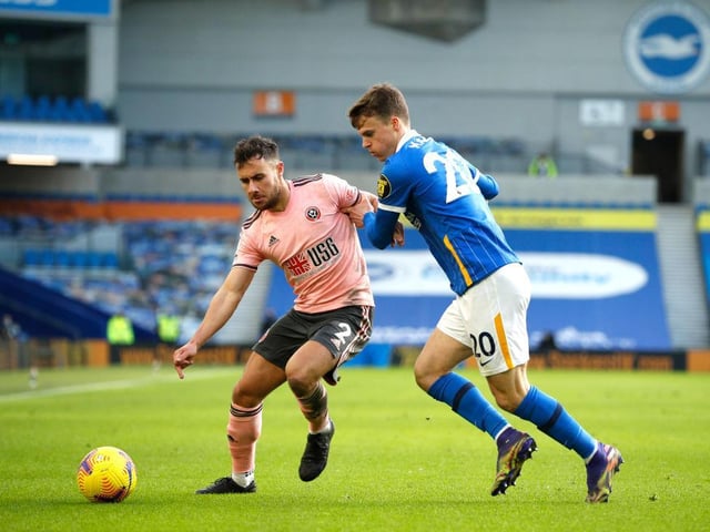 A very reliable performer for Brighton this season and once again a strong display from left wing back. Enjoyed a good tussle with Baldock and kept trying to provide crosses and breakthrough Sheffield United