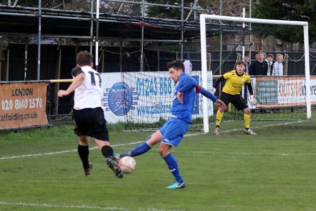 Action from Pagham's 4-0 win over Langney / Pictures: Roger Smith