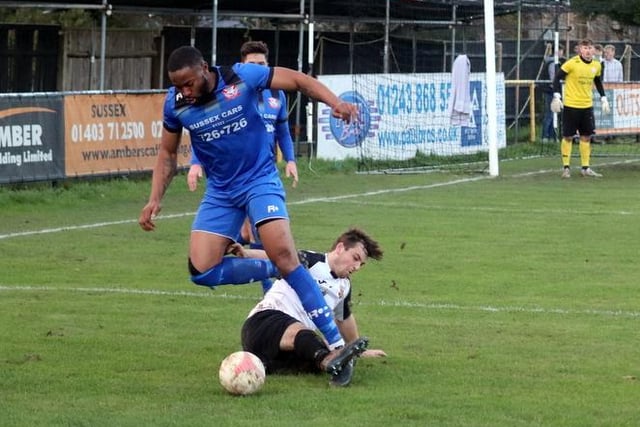 Action from Pagham's 4-0 win over Langney / Pictures: Roger Smith