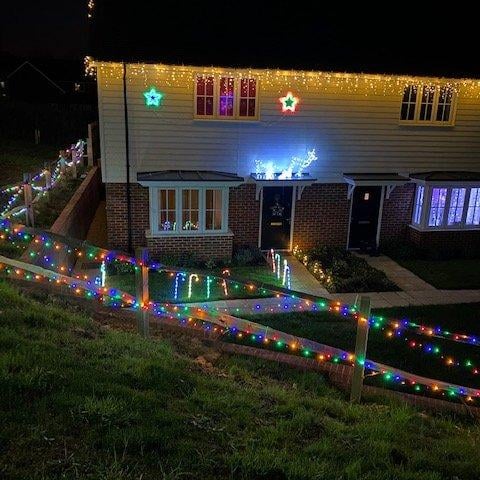 Holly Munden and James Andrews' illuminations in Newman Way, Billingshurst