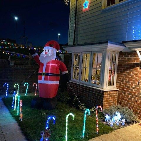 Holly Munden and James Andrews' illuminations in Newman Way, Billingshurst
