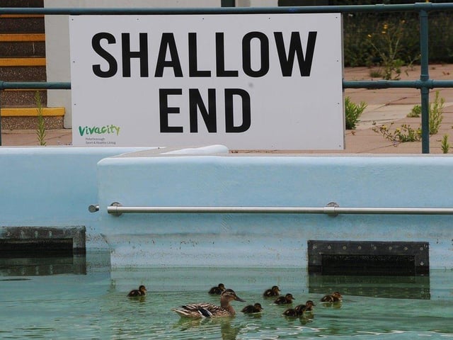 July: Peterborough Lido was only open to ducks as coronavirus forced the first full year closure in the pool's history