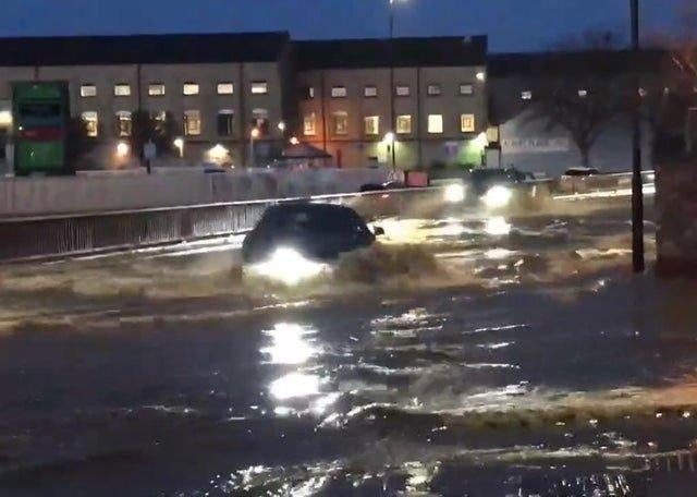 February: Bourges Boulevard was flooded by a burst water main - the road was shut for several days as repairs took place
