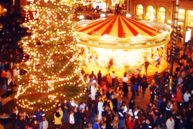 Cathedral Square Christmas Lights in 1999.