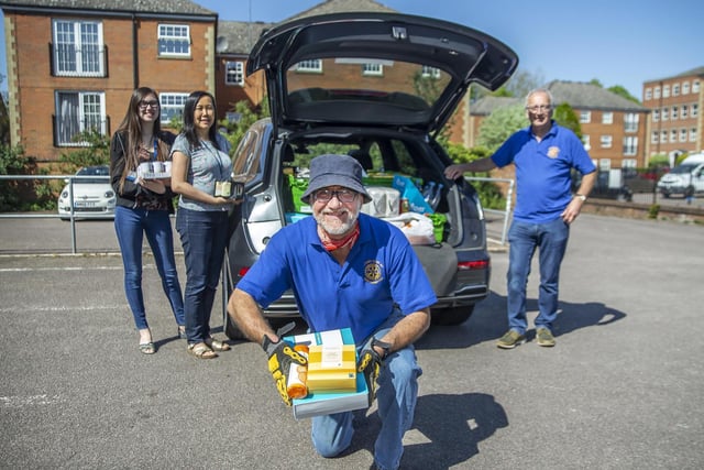 During the first national lockdown the Northampton Rotary Club members forfeited money they would usually spend on their Monday lunch meetings and spent their £2,000 kitty on food for three Northampton food banks.