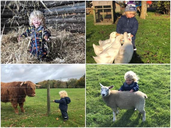 Pictures of Freddie Hunt on his parents' farm have been turned into a calendar to raise money for the NHS
