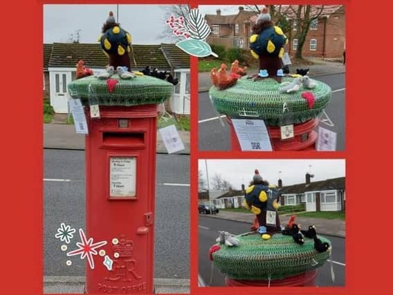 Hemel Hempstead Yarn Bomb group spread festive cheer with Christmas toppers