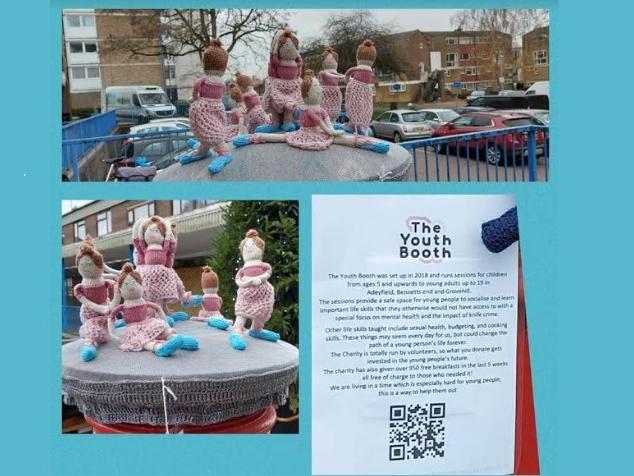 The Christmas selection of knitted toppers will be raising money for The Youth Booth