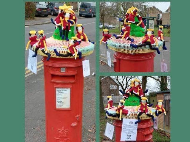 Members of the group have created Christmas postbox toppers, and '12 days of Christmas' toppers