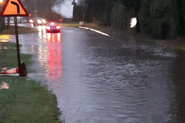 Flooding near Sywell Aerodrome yesterday