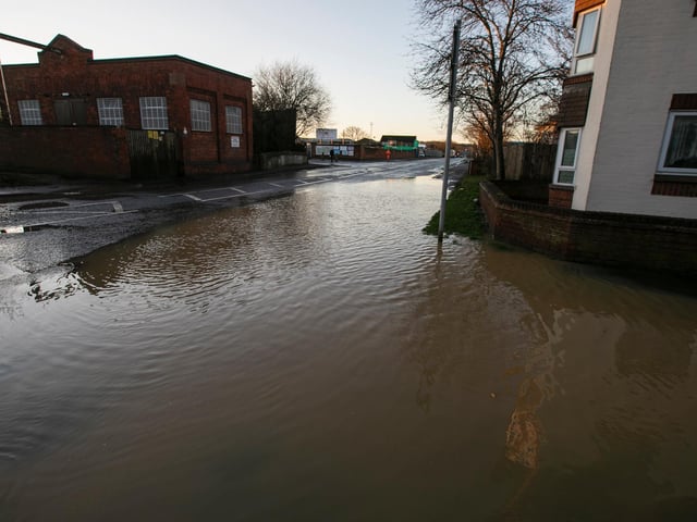 There is surface water on a lot of the roads in the area. Photo: Leila Coker.