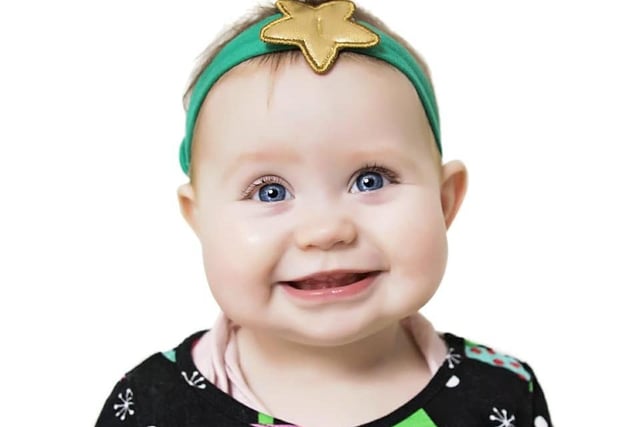 Sofia Holly Marie Goodger, aged eight months. Born on April 9 2020.