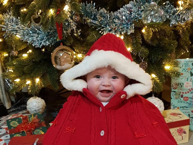 Rosa Coral Pattison, aged five months. Born on July 26 2020.