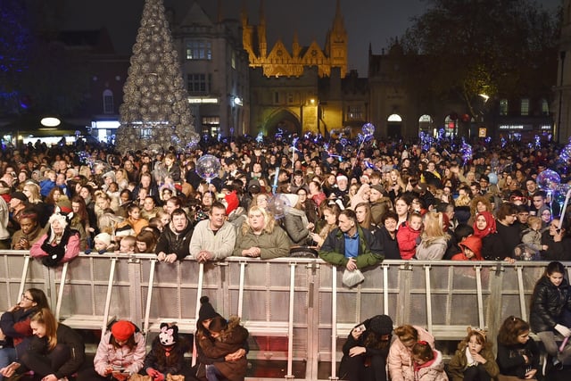 The Christmas lights switch-on 2018  in Cathedral Square.