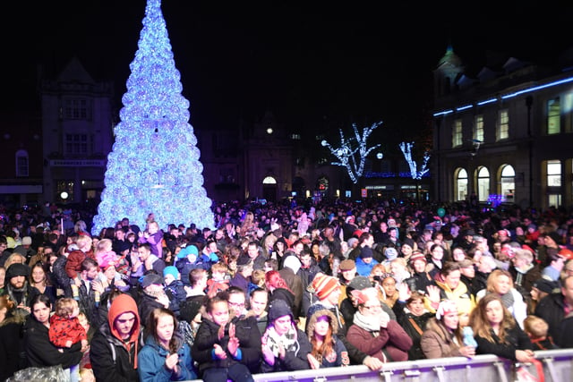 Switching on the the Christmas Lights in city centre in 2015.