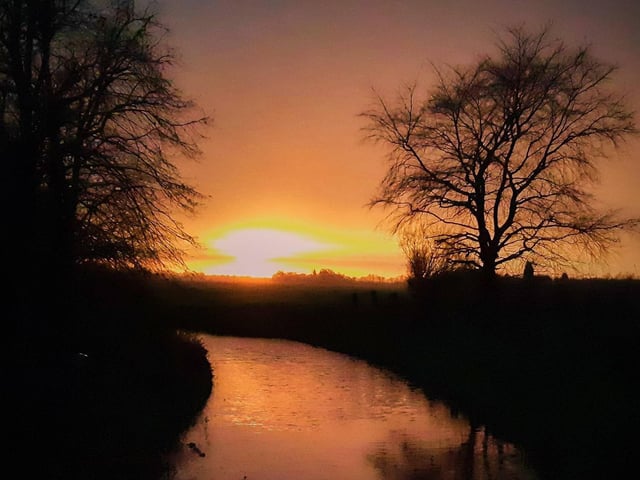 On patrol at sunset in Thorney. This picture was taken by officer #7016
