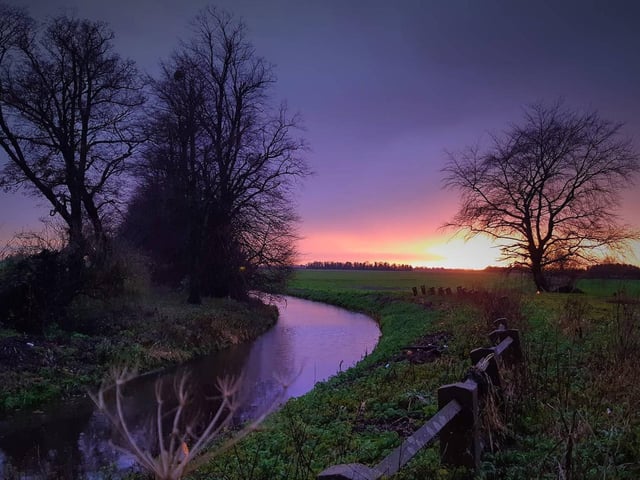 Another stunning image of the winter sun low in the sky in Thorney taken by officer #7016