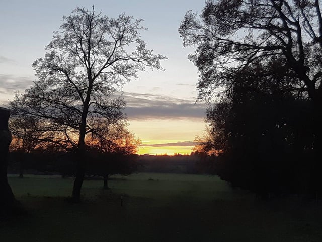 Officers patrolling villages around the city took this great image at sunrise.