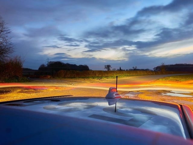 Fantastic light trails taken by officers #7016 and #7178 monitoring the roads between Wothorpe to Thorney.