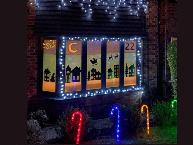 The windows will be lit up each night until 5 January