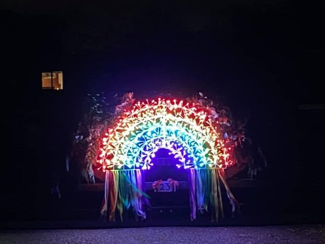 The windows will be lit up each night until 5 January
